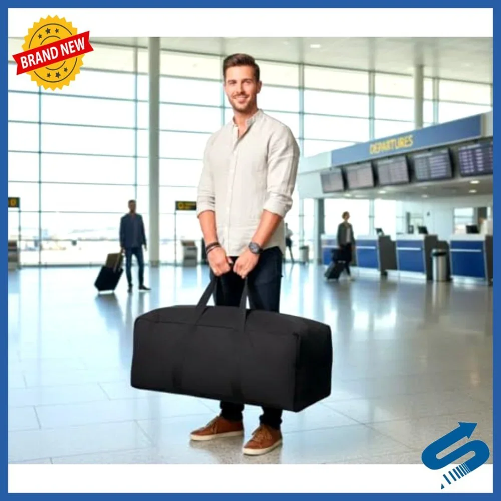 Heavy Duty Canvas Duffle Bag Large Capacity Travel Camping Sports Equipment